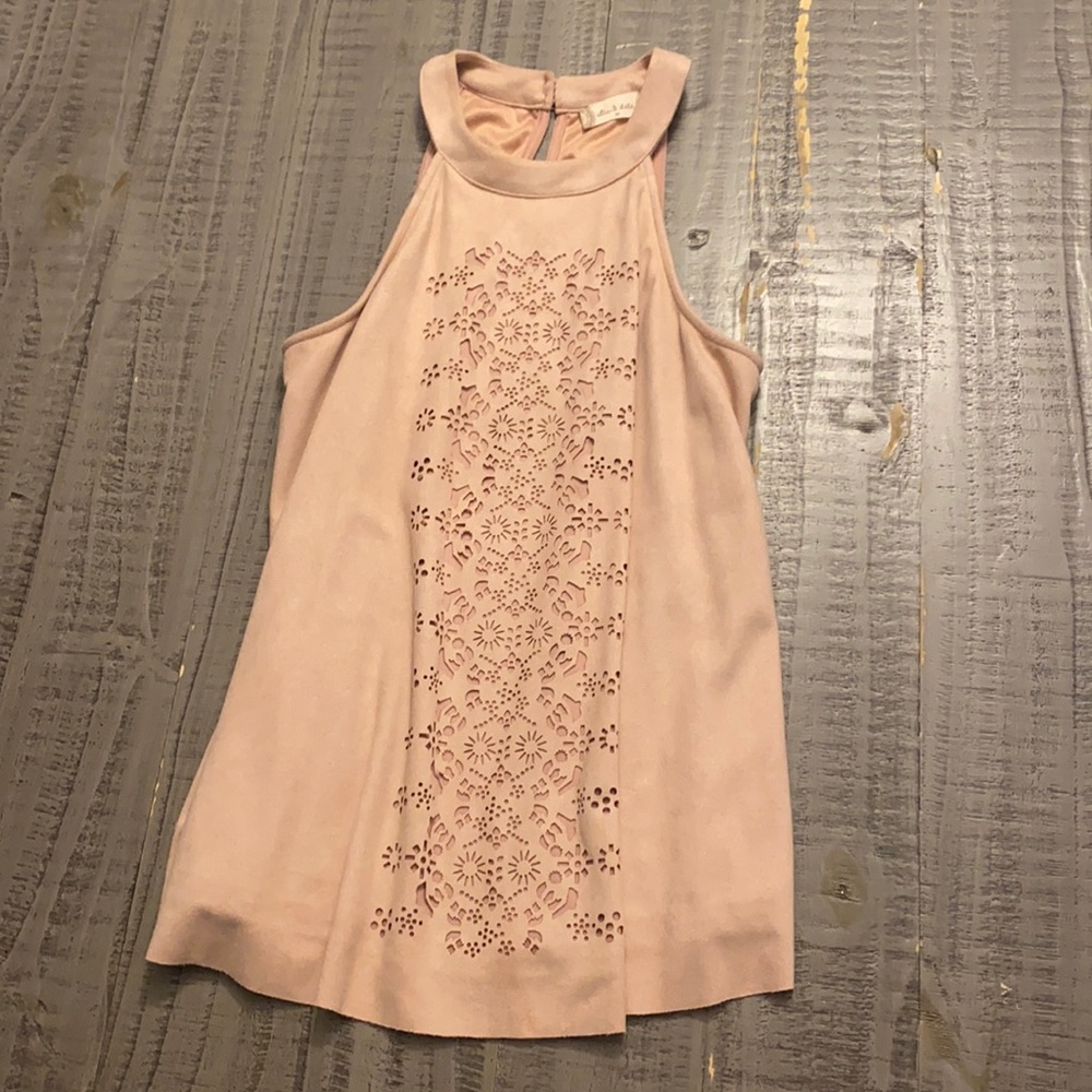 Polyester suede top